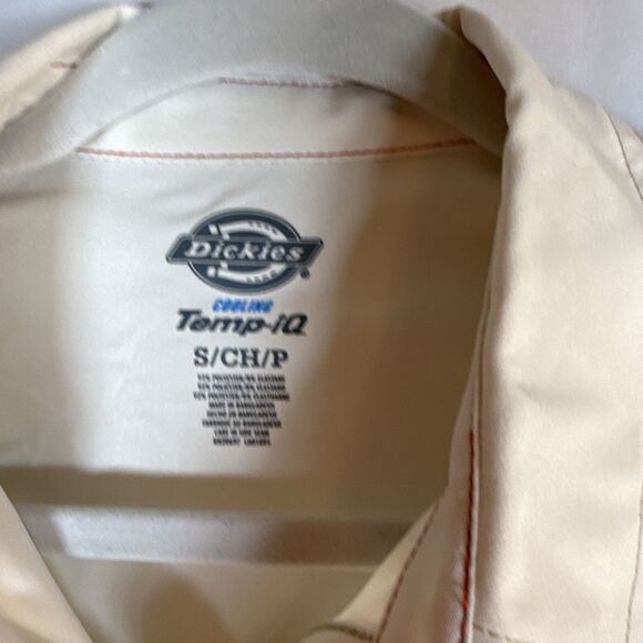 Dickies Women’s Cooling Utility Shirt Temp-iQ Long Sleeve Small Beige Snap NWT - Picture 8 of 16